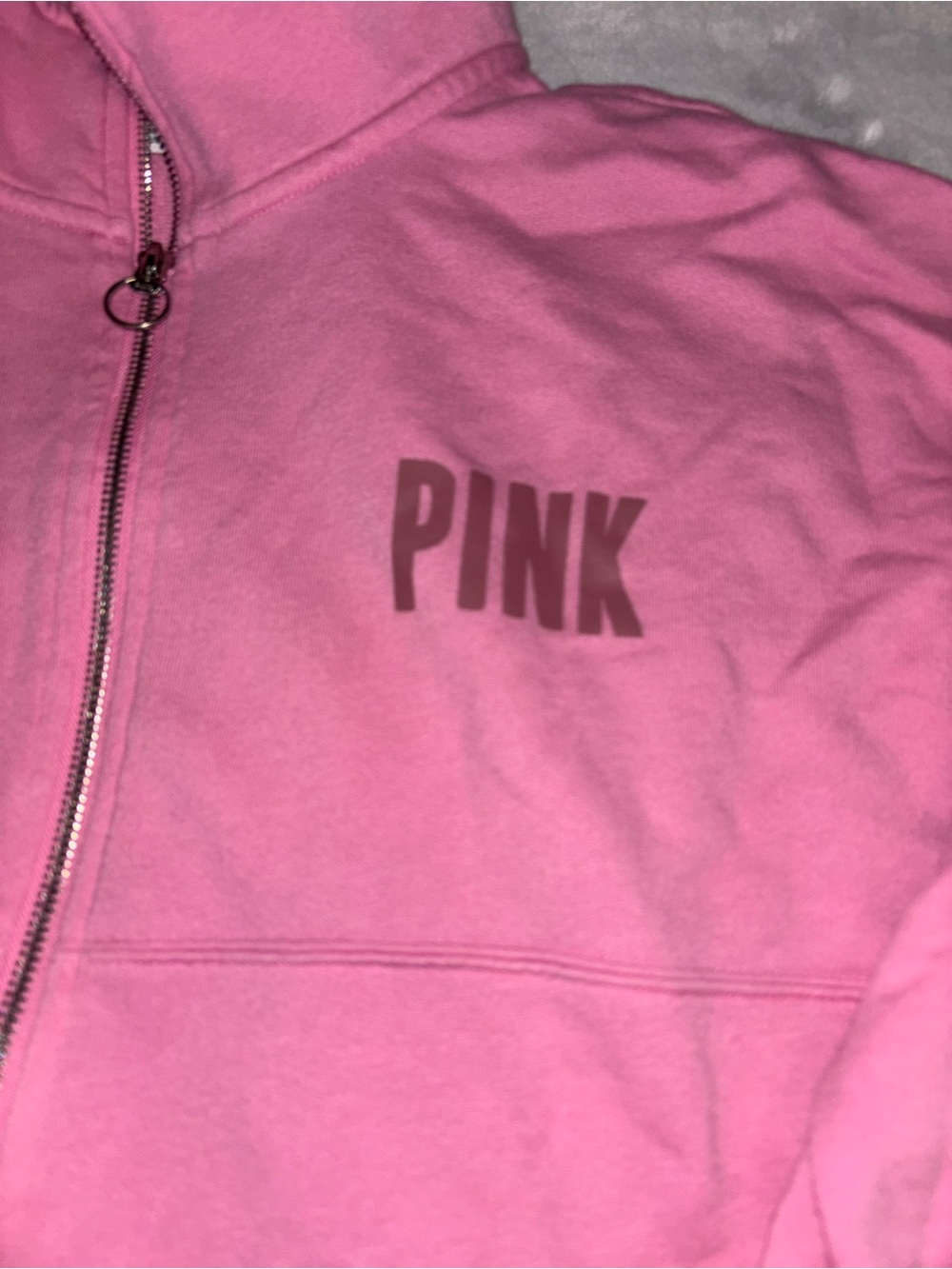 PINK Victoria's Secret Pink Full-Zip Stand Collar Sweatshirt - Picture 3 of 4